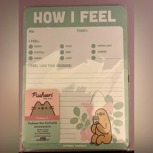 Pusheen Box Exclusive - Spring 2020 - Sloth ‘How I Feel’ Notepad